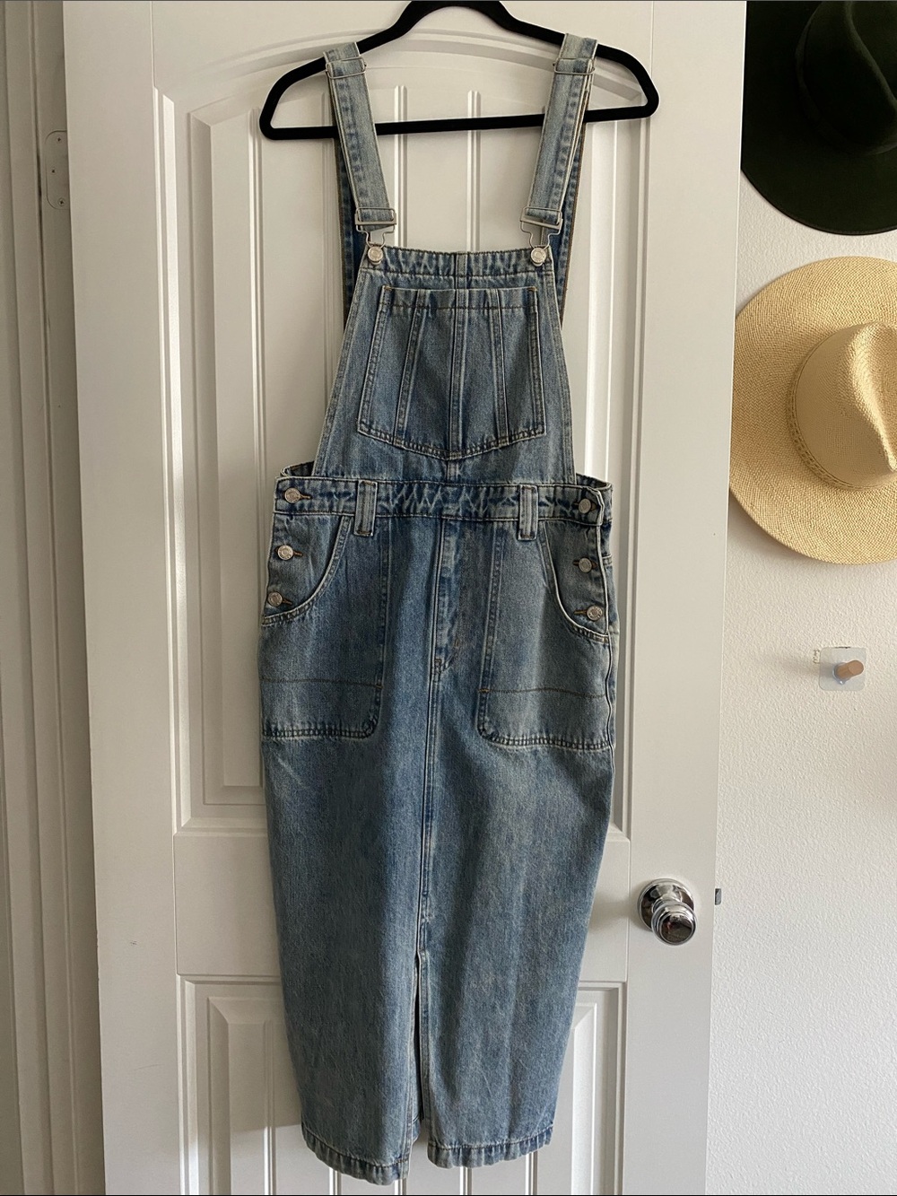 Aaron and Amber Classic Light Wash Denim Skirtall